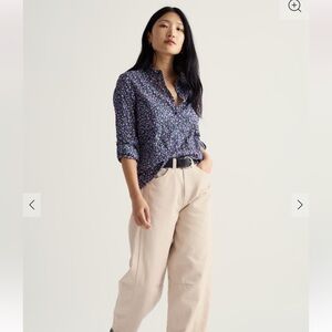 Seasalt Larissa Blue Button-Up Shirt